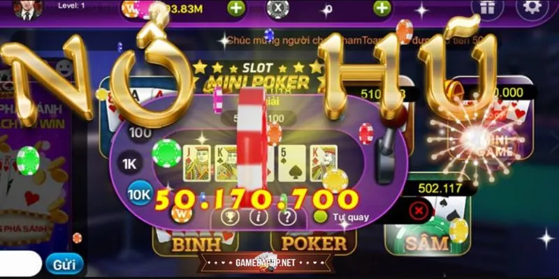 Mini Poker với tiền thưởng siêu khủng